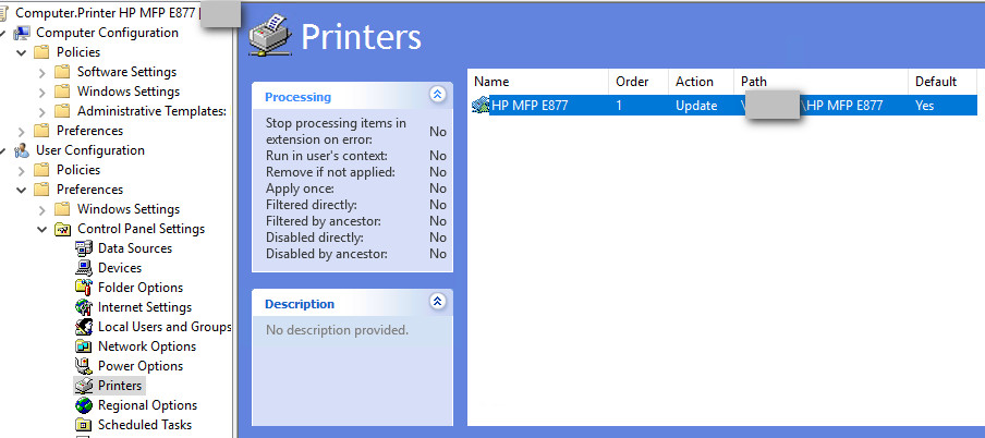 GPO shared printer